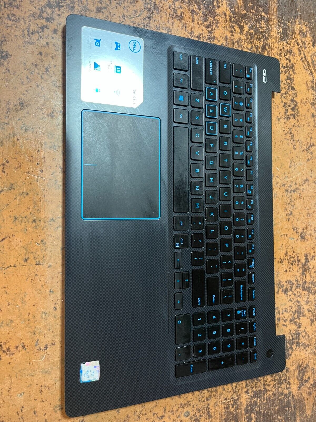 Genuine Dell G3 15 3579 Palmrest Touchpad English Blue Backlit Keyboard 7TMPH