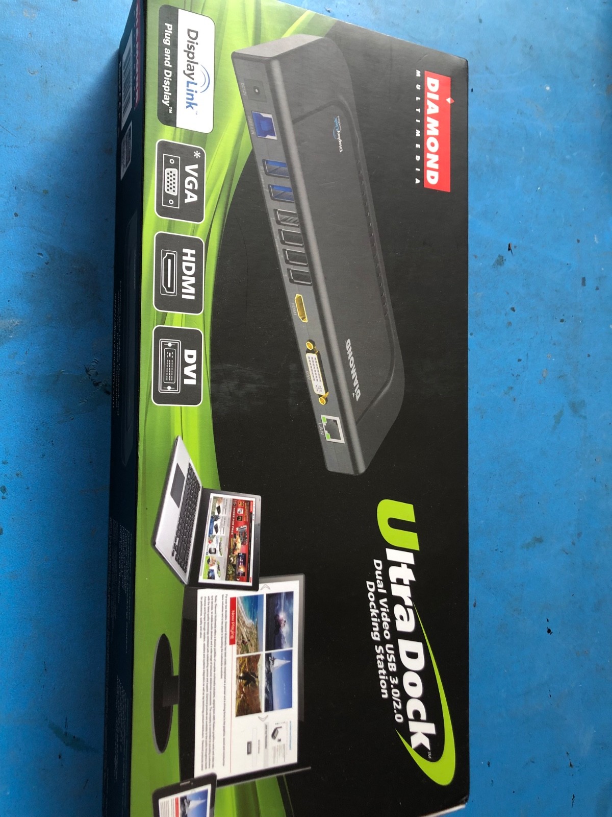 Diamond Multimedia UltraDock Dual Video USB 3.0/2.0 Docking Station NEW OPEN BOX