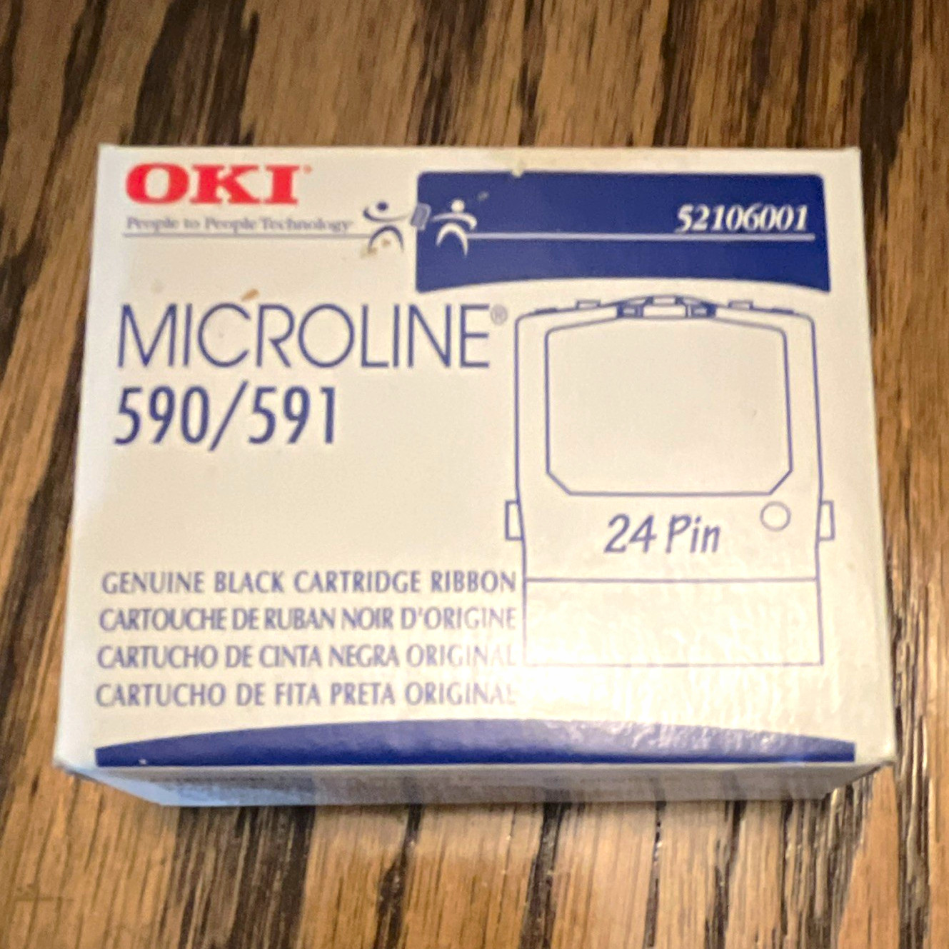OKI 52106001 Genuine Black Ribbon for Microline 590/591 Dot Matrix Printer
