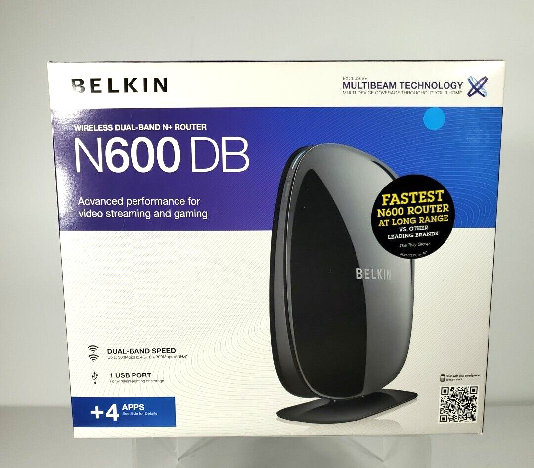 Belkin N600 DB Dual Band Wireless N+ Internet Router F9K1102V5