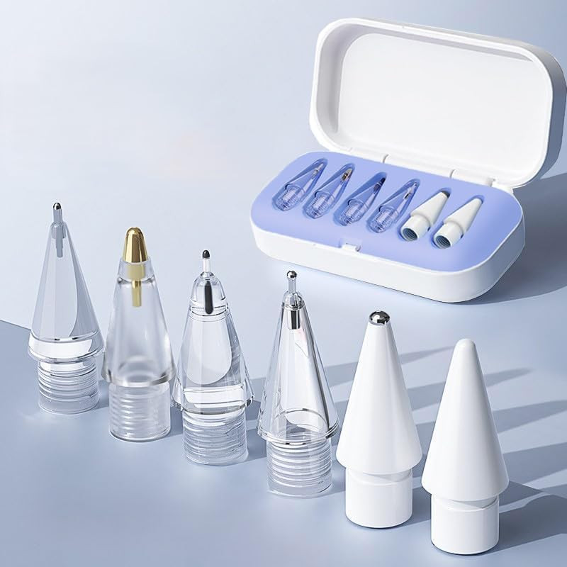 Replacement Pencil Tips for Apple Pencil Pro,Upgraded Fine Point Metal Tip for A
