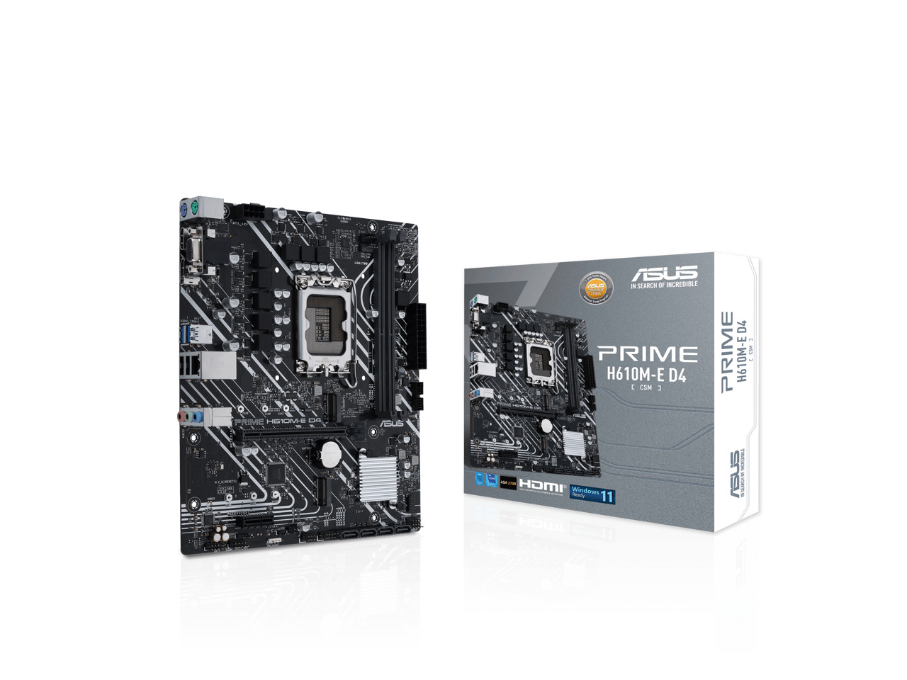 ASUS PRIME H610M-E D4-CSM LGA 1700(Intel 12th&13th Gen) mATX commercial