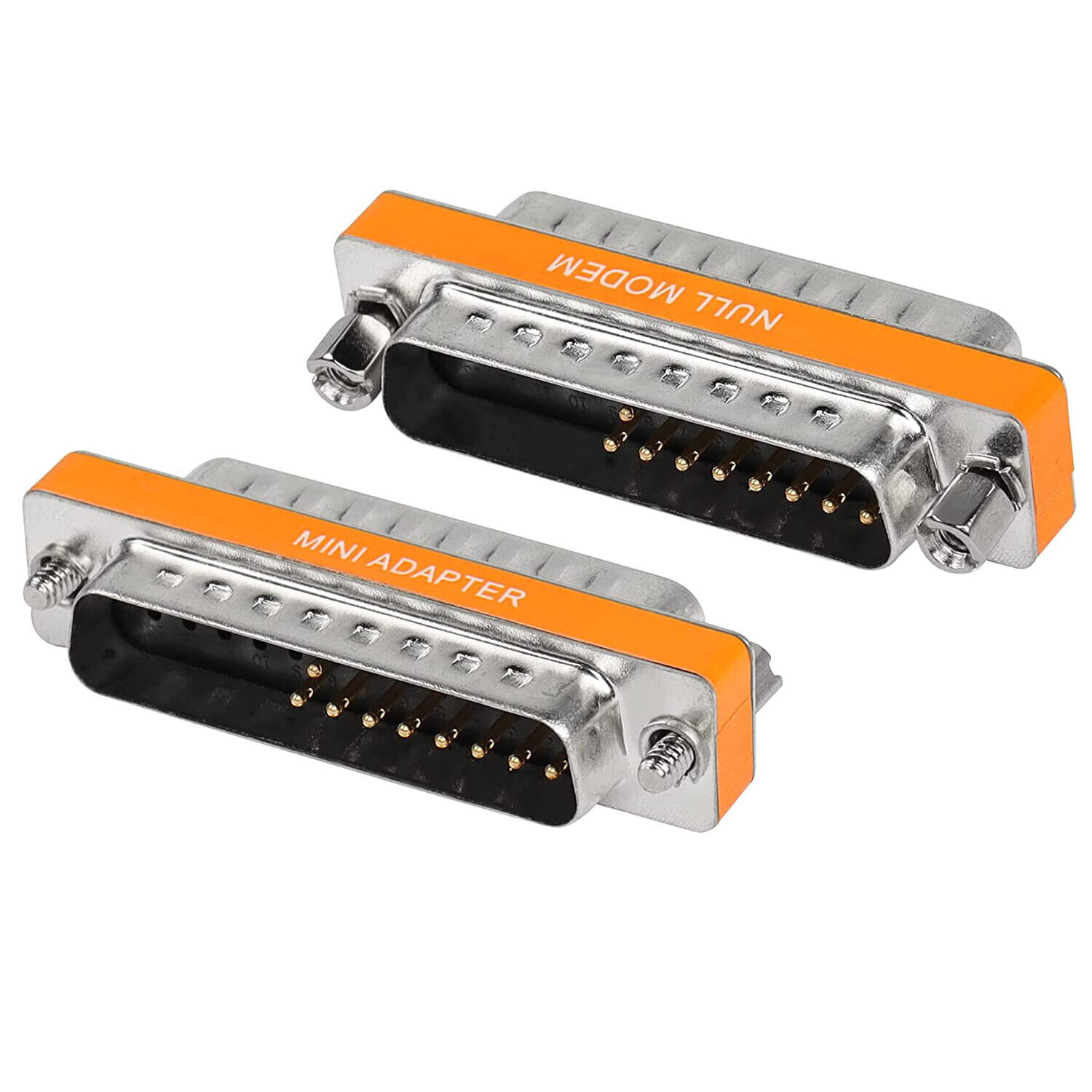 2x DB25 Male to DB25 Male RS-232 D-SUB VGA Gender Changer Data Connector Adapter