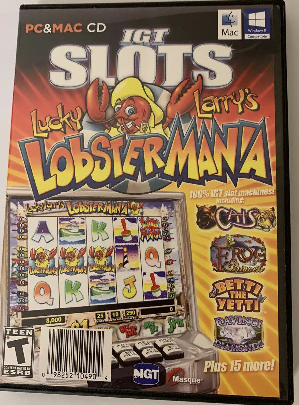 New IGT Slots Lucky Larry's Lobstermania PC MAC CD