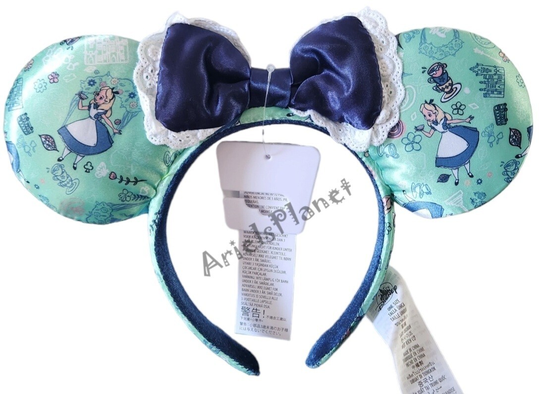 Disney Parks Epcot UK Pavillion Alice In Wonderland Minnie Ear Headband