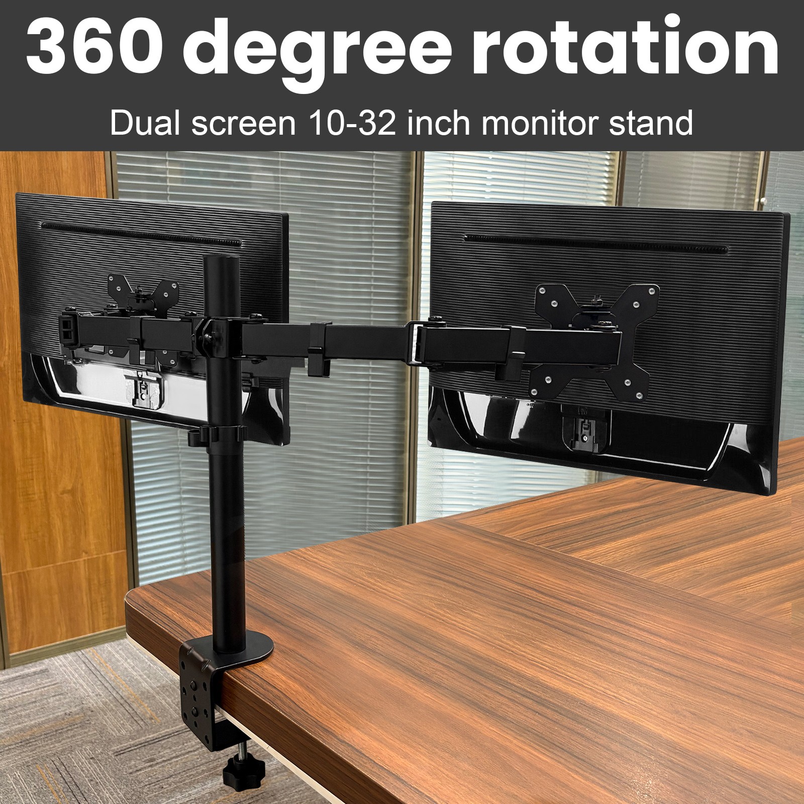 ❤️Dual Monitor Vertical Desktop Mount Desk Stand TV 10”- 32” Adjustable 2026 New
