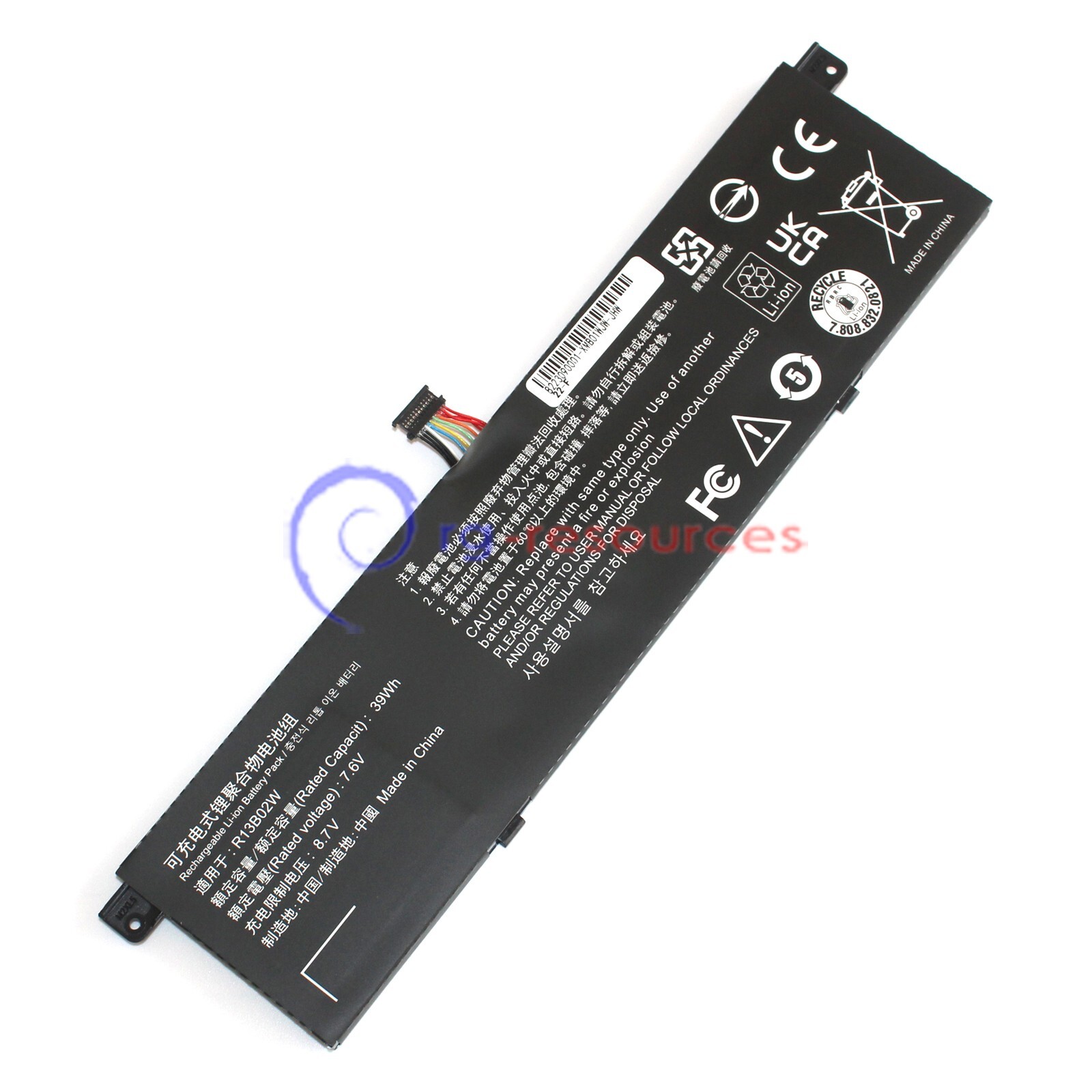 New R13B01W R13B02W 7.6V 39Wh Battery for Xiaomi Mi Air 13.3" 2018 161301-01