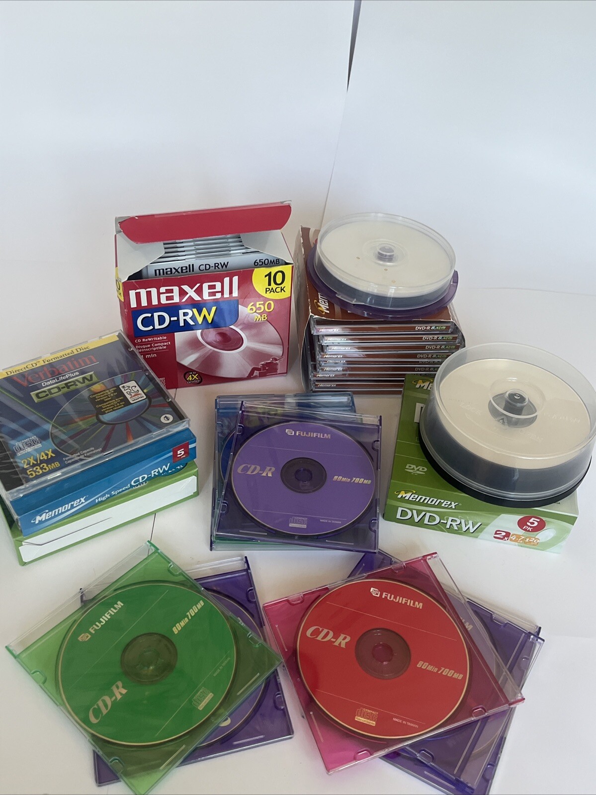 Lot of Blank Media CD-RW DVD-R DVD+RW 4.7GB Write-Once 50x Recordable Disc