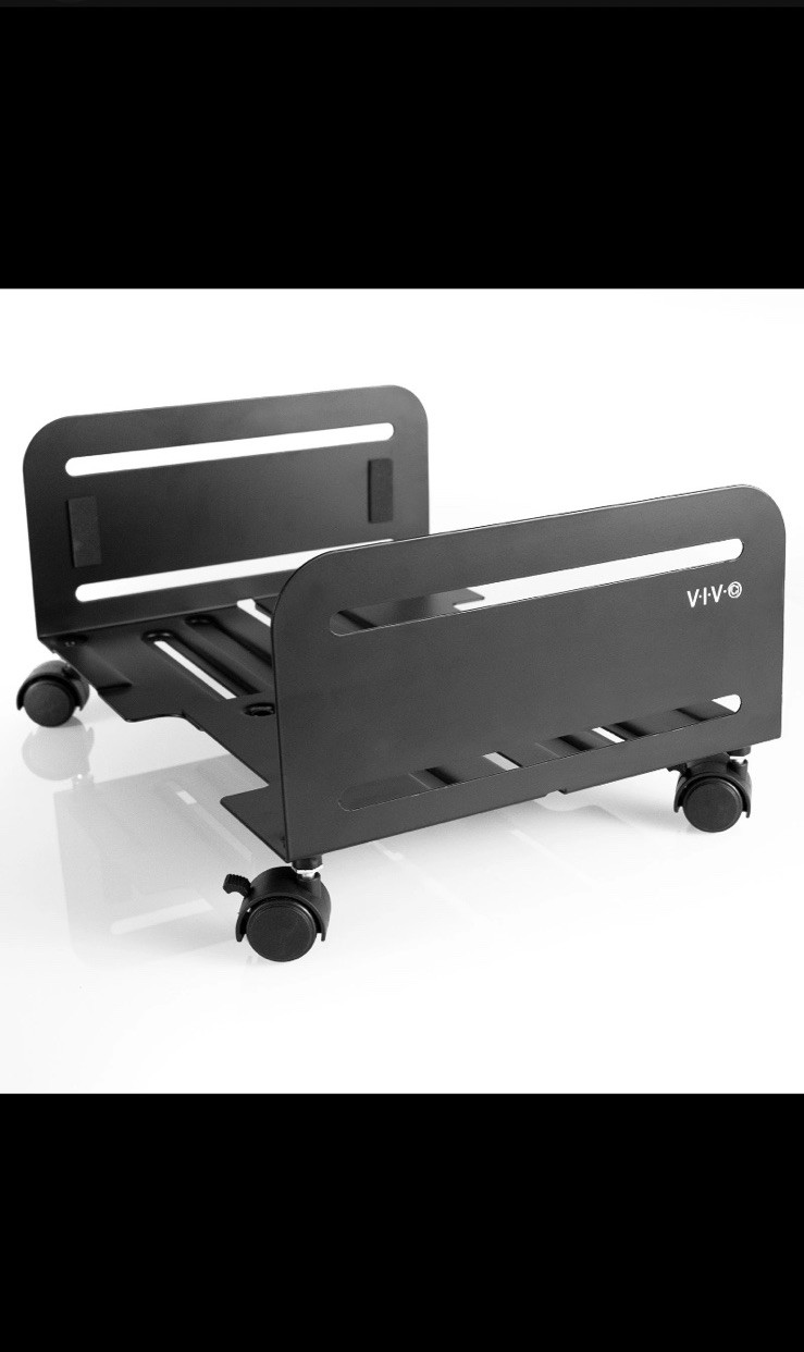 VIVO Black Computer Large Desktop ATX Case, CPU Rolling Stand, Adjustable NEW