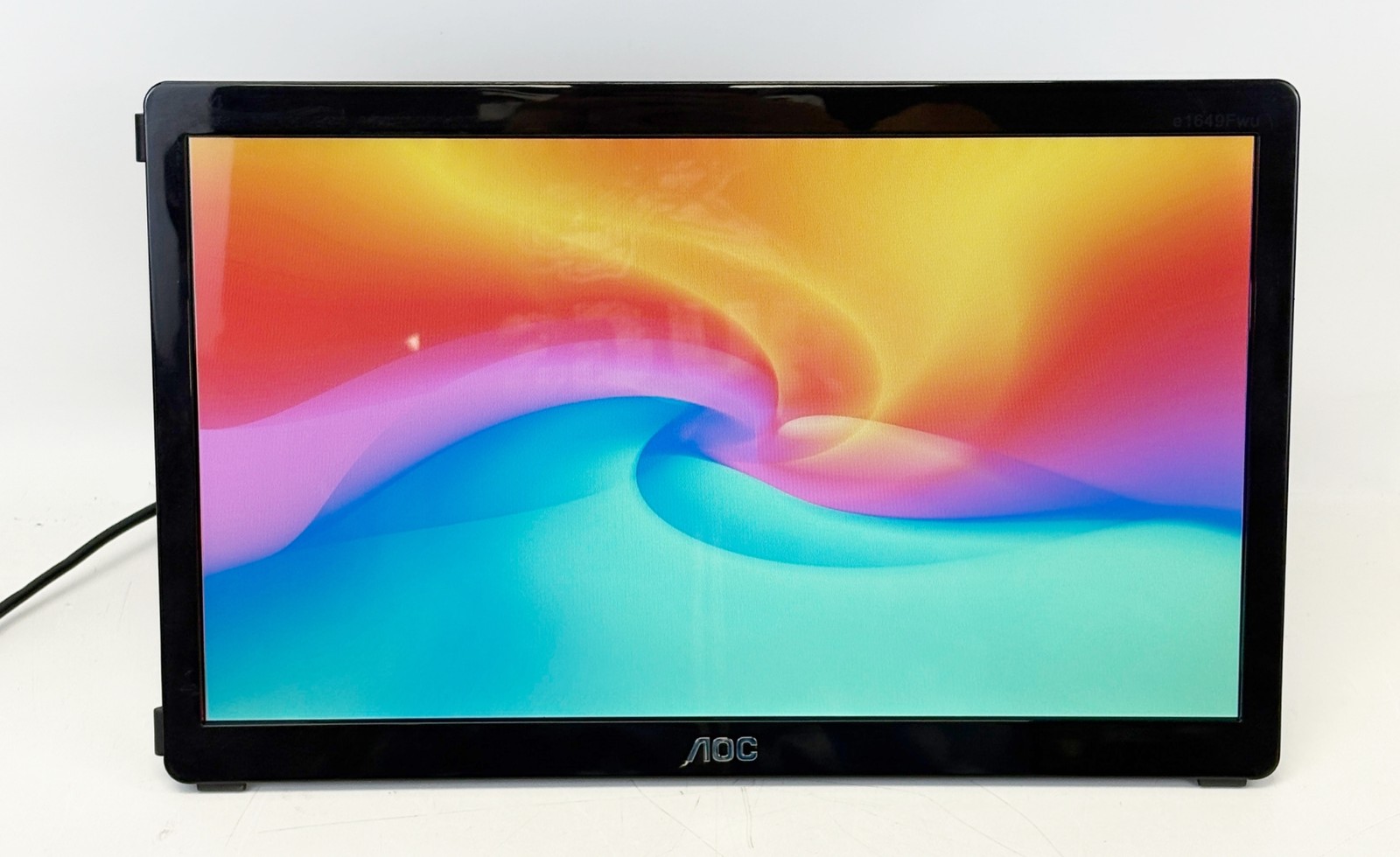 AOC E1649FWU 156LM00003 Black 15.6" Portable LED USB Monitor with Fold Out Stand