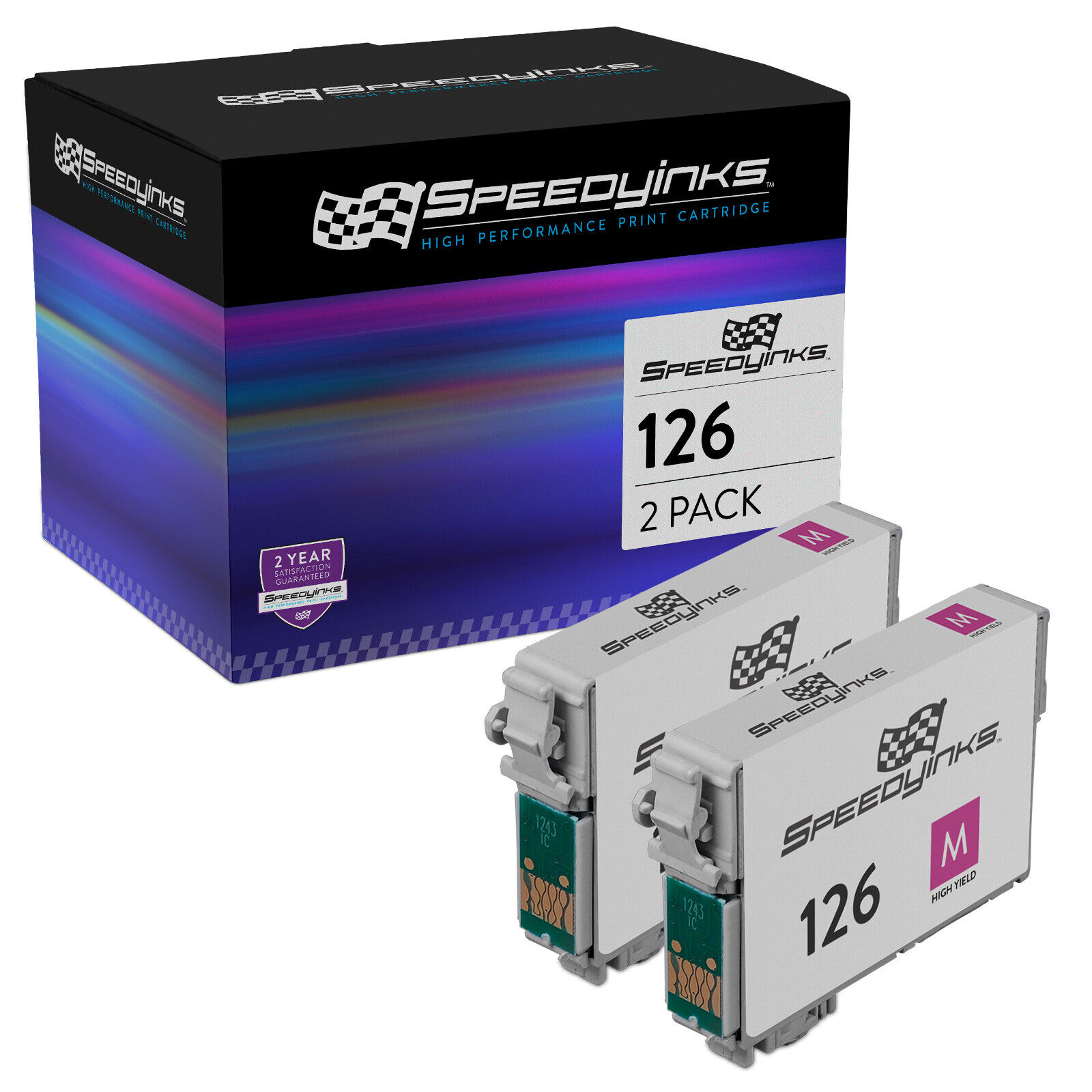 SI Replacement for Epson 126 Ink Cartridges High Capacity (Magenta 2-Pack)