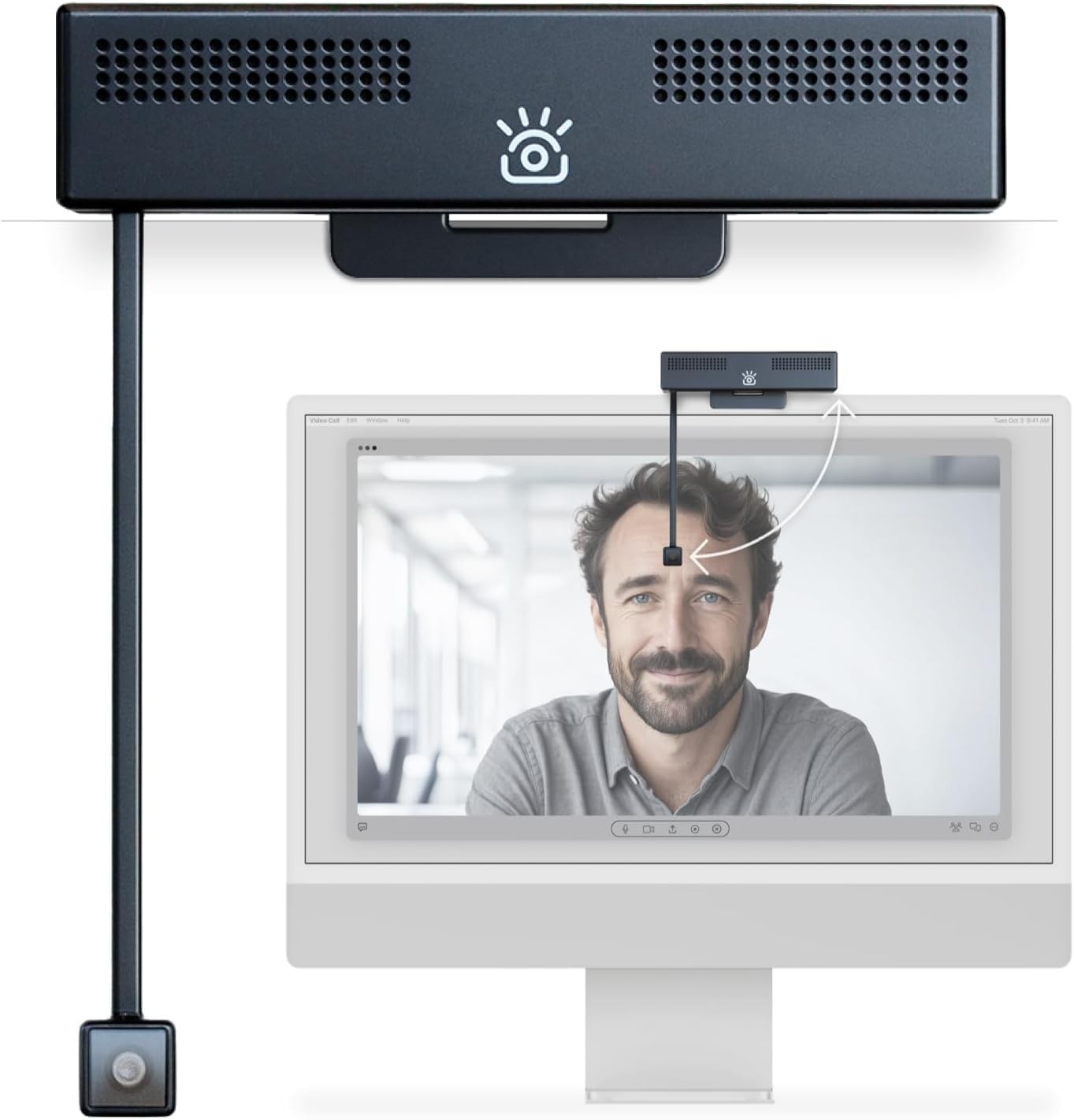 Pro 4K Eye Contact Webcam, Eye Level Cam for PC & Mac