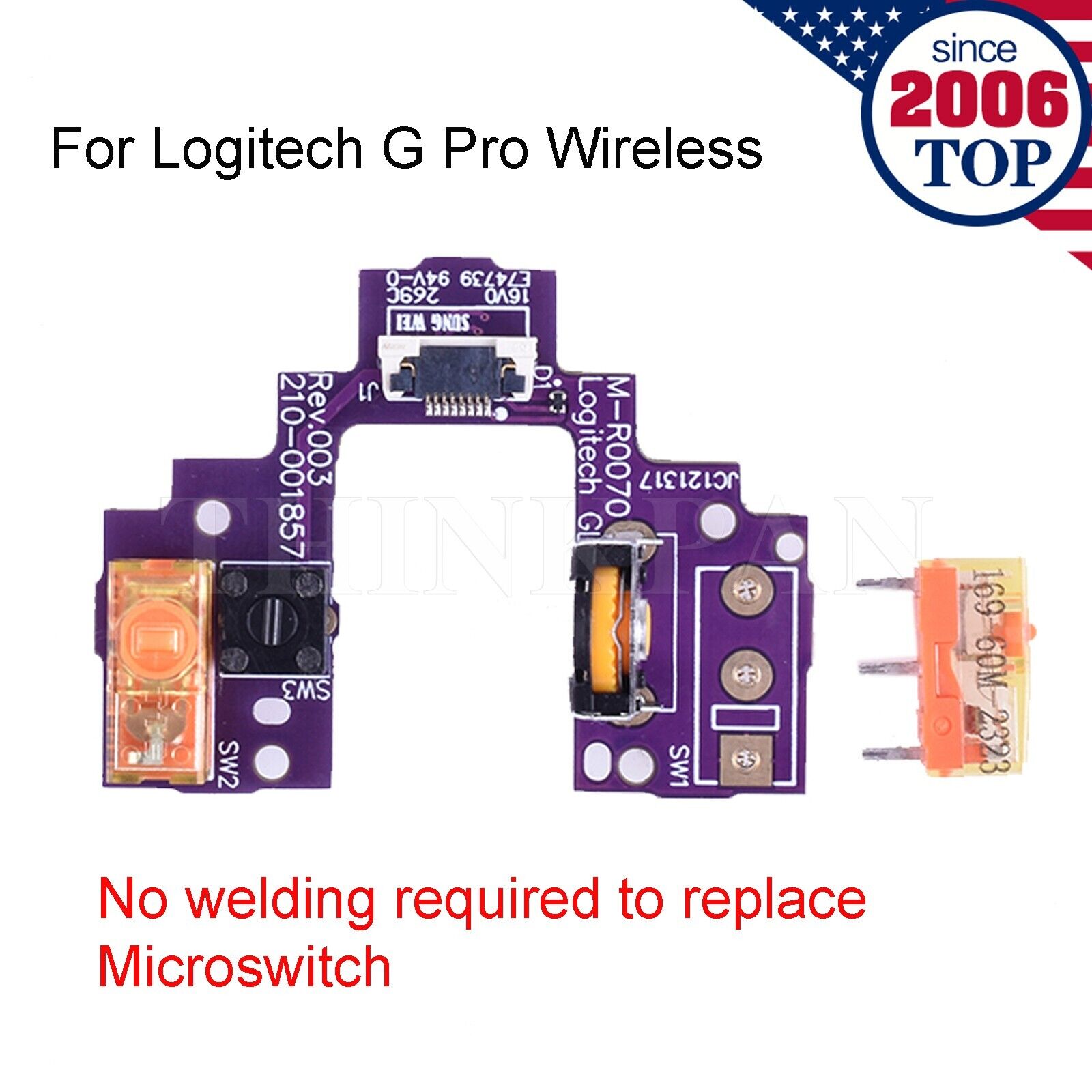 Mouse Hot-swap Switch Button Board for Logitech G Pro Wireless Gaming Mouse