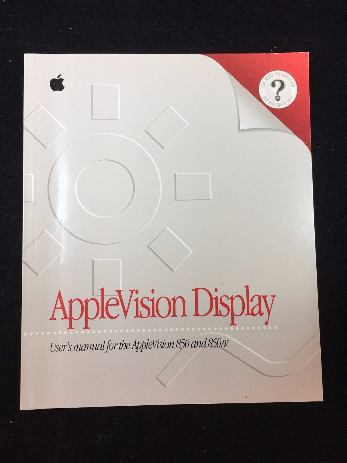 1997 APPLEVISION DISPLAY MONITOR 850 & 850AV USER'S MANUAL
