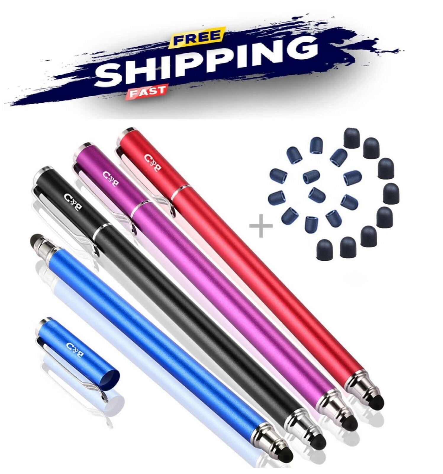 Bargains Depot Capacitive Stylus/Styli 2-in-1 Universal Stylus Pens, 4 Pieces