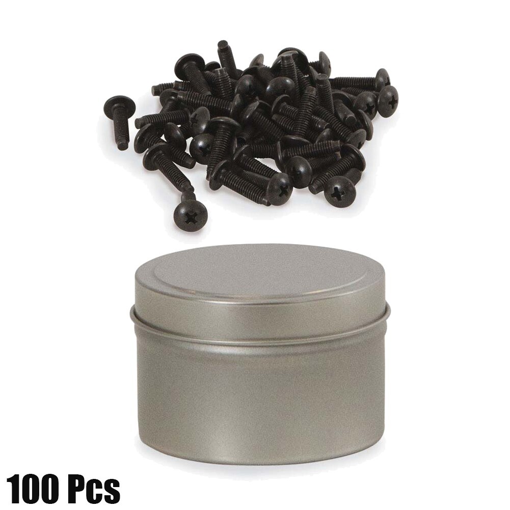 #12-24 x 3/4" Rack Mount Screws Server Cabinet Shelves Steel Bolts Black 100 Pcs