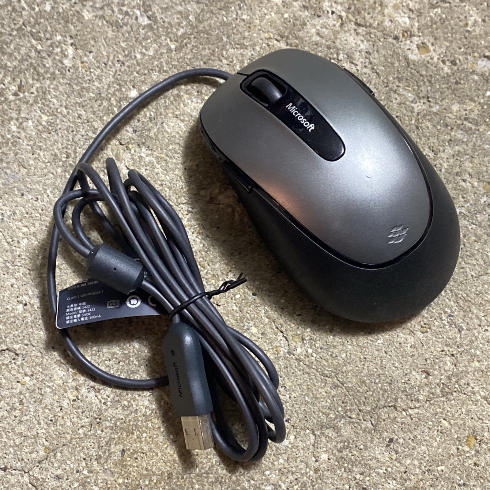 Microsoft Comfort Mouse 4500 Wired USB Model 1422 Genuine Tested & Working