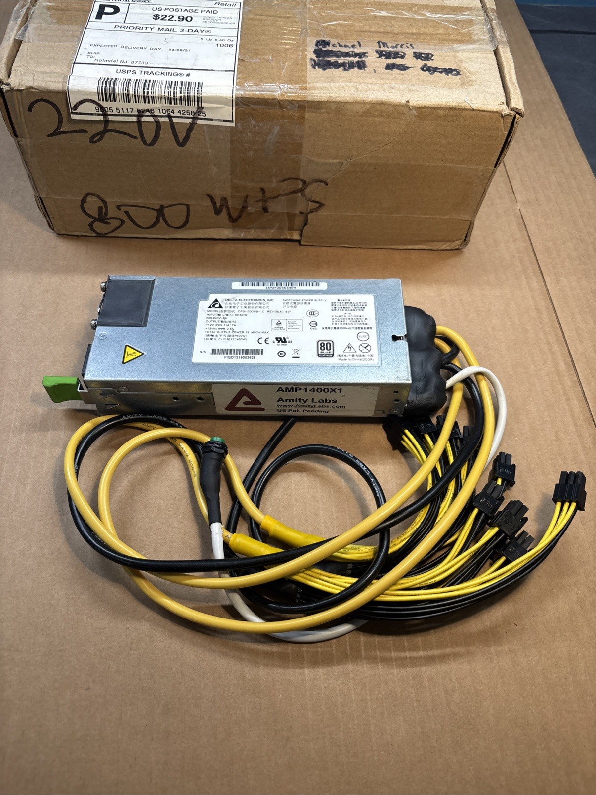 Delta DPS-1200MB-1C REV:S2F POWER SUPPLY 1400W(DPS-1200MB-1C REV S2F)