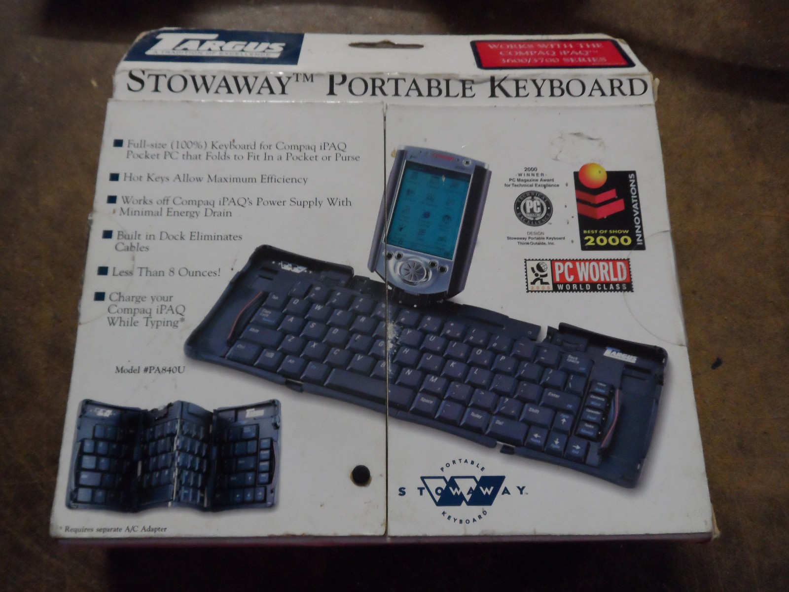 Targus Stowaway Portable Keyboard PA840U for Compaq iPaq 3600/3700 Series