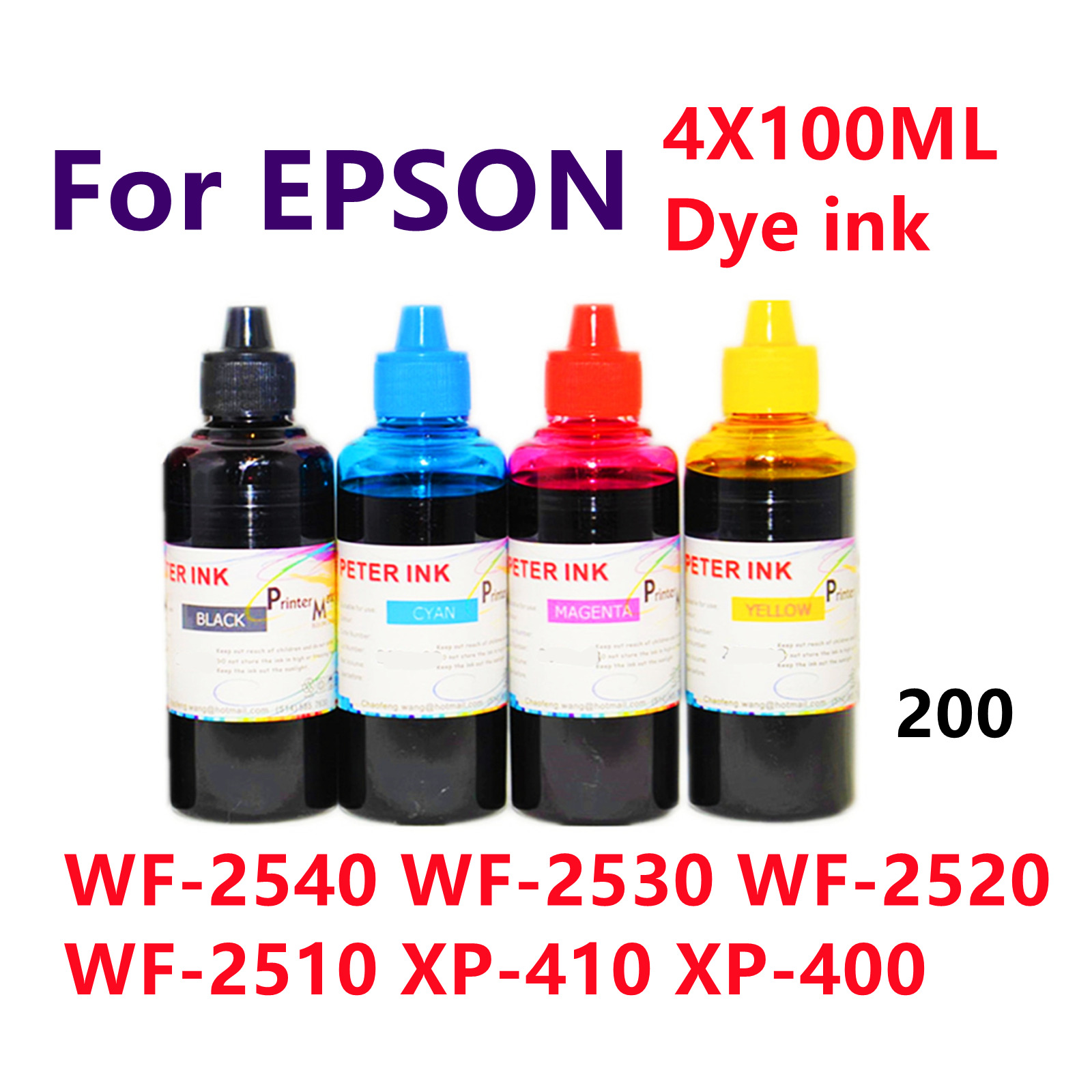 High Quality Dye Ink refill for WF2540 WF2530 WF2520 WF2510 XP410 XP400