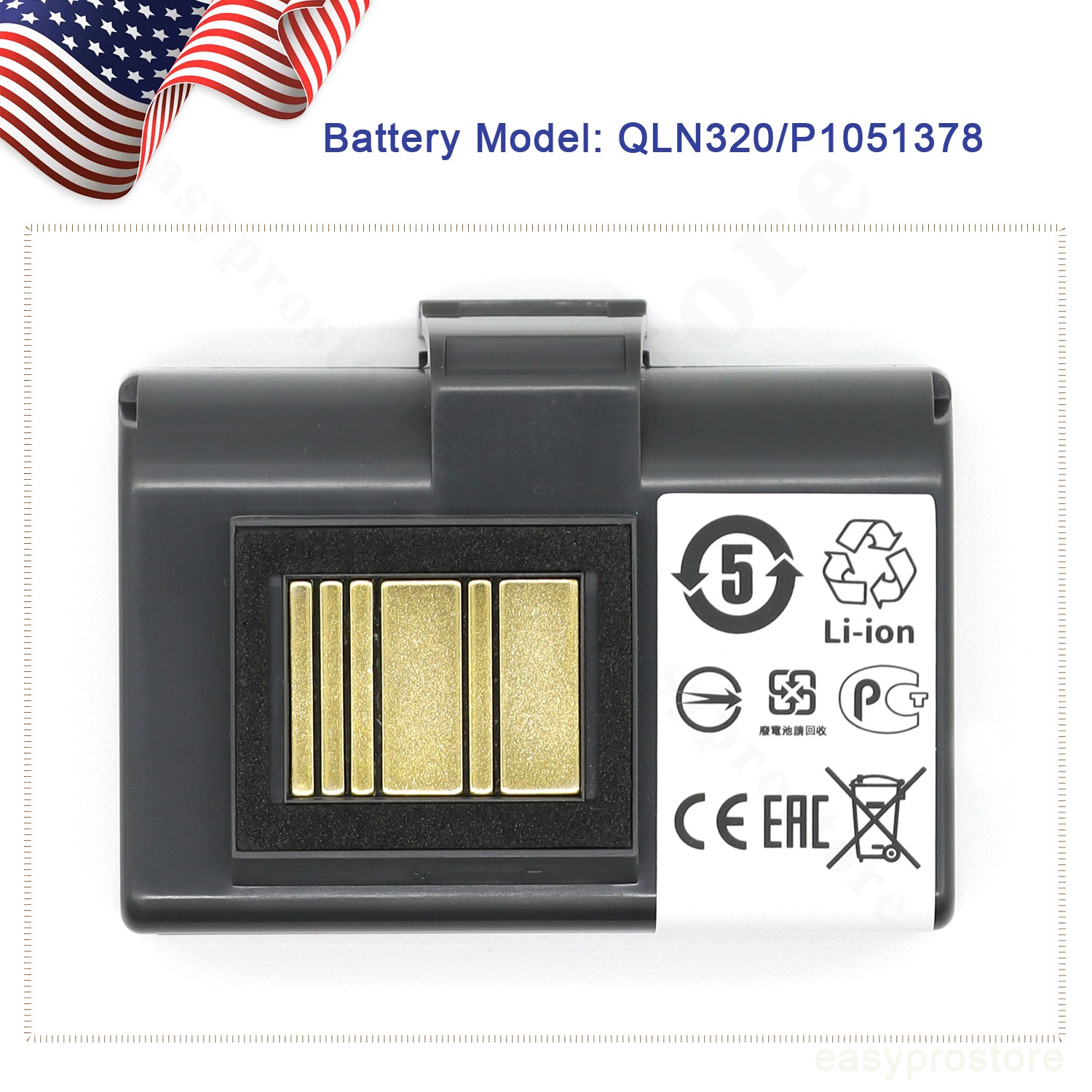 New Li-ion BTRY-MPP-34MAHC1-01 Battery For Zebra QLN220 QLn220HC ZR628 ZR638