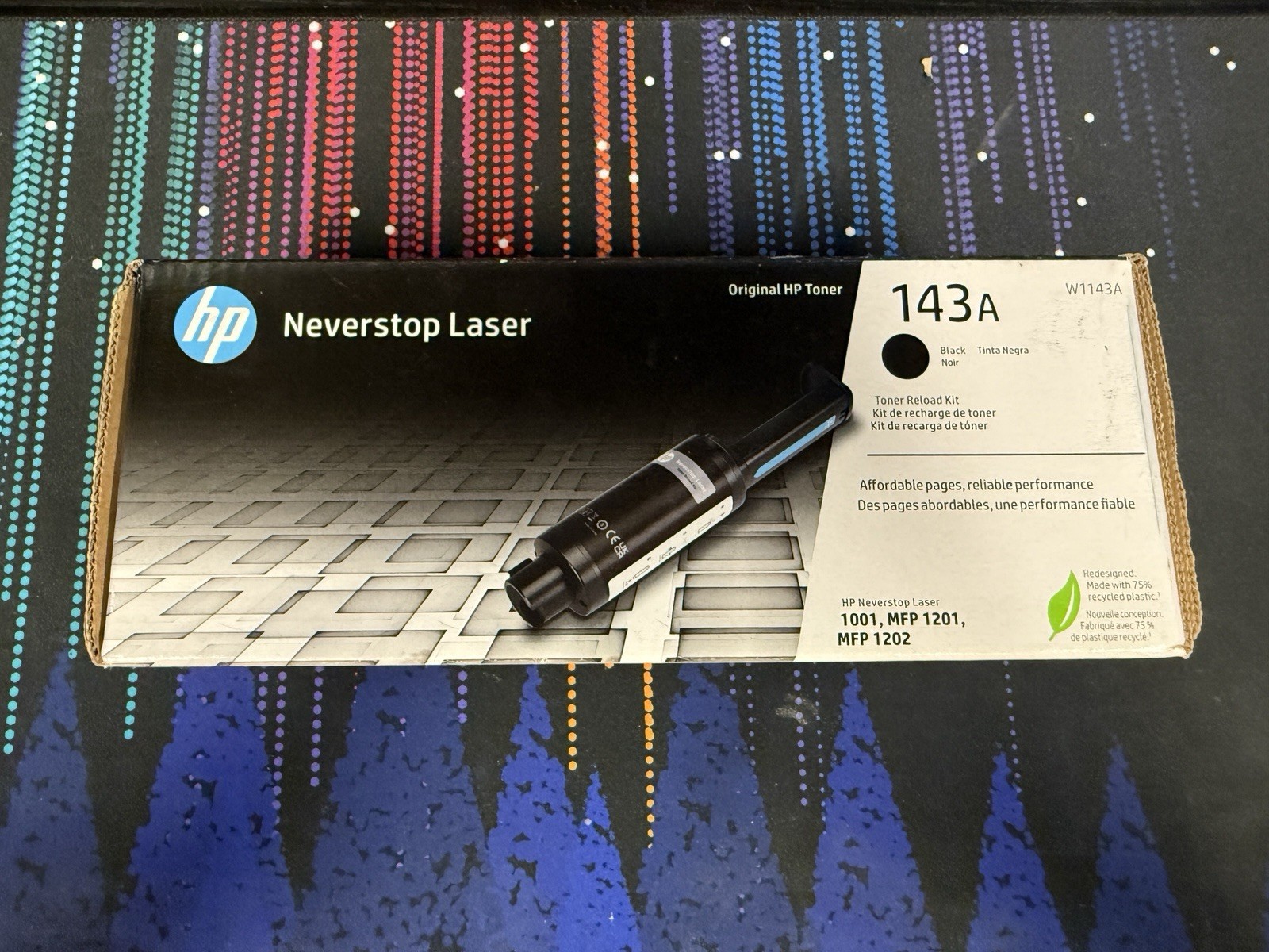 HP 143A Black Original Neverstop Toner Reload Kit, ~2500 pages, W1143A