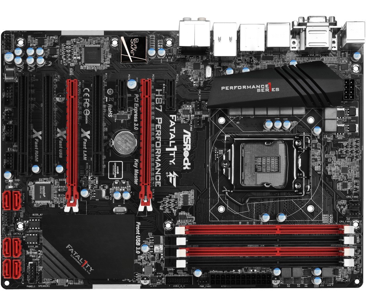ASRock Fatal1ty H87 Performance Motherboard Intel H87 LGA 1150 DDR3 ATX Core DVI