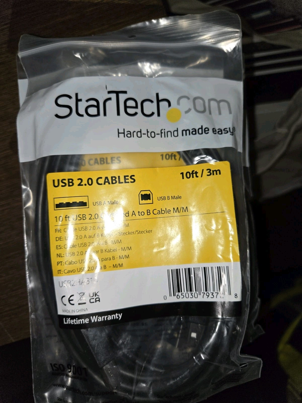StarTech USB2HAB10 10 ft USB 2.0 A to B Cable - M/M - USB - 10 ft. (Z18)