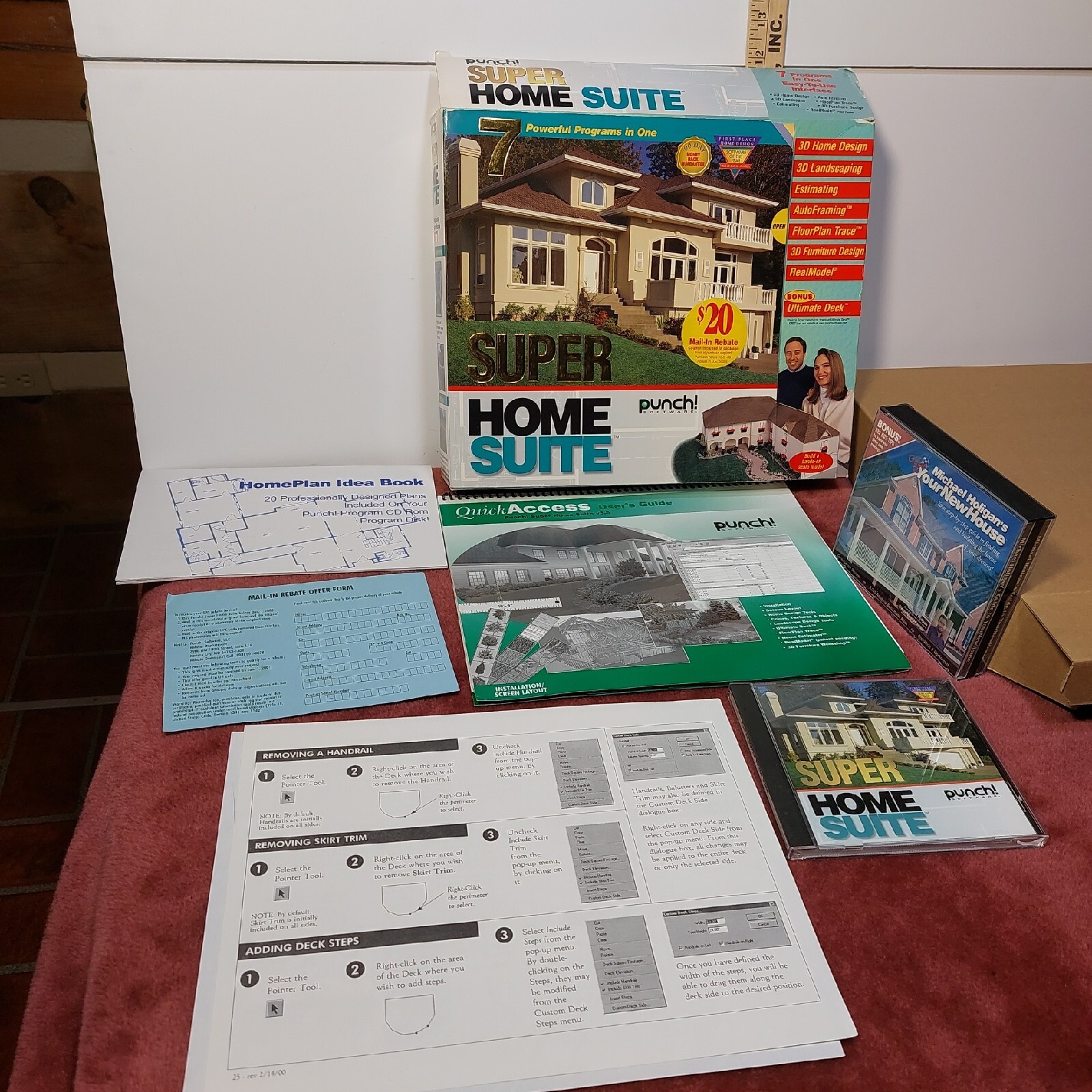 Punch Super Home Suite CD-ROM Win 95 And Holigan's Your New House CD ROM Set 99