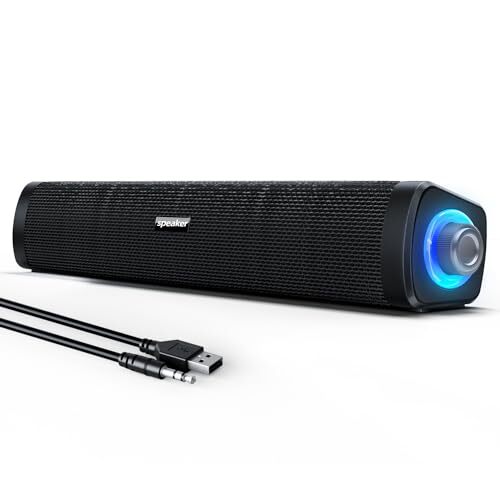 Uakinat USB Computer Speakers,Computer Speakers with 3.5 mm aux,Wired USB 