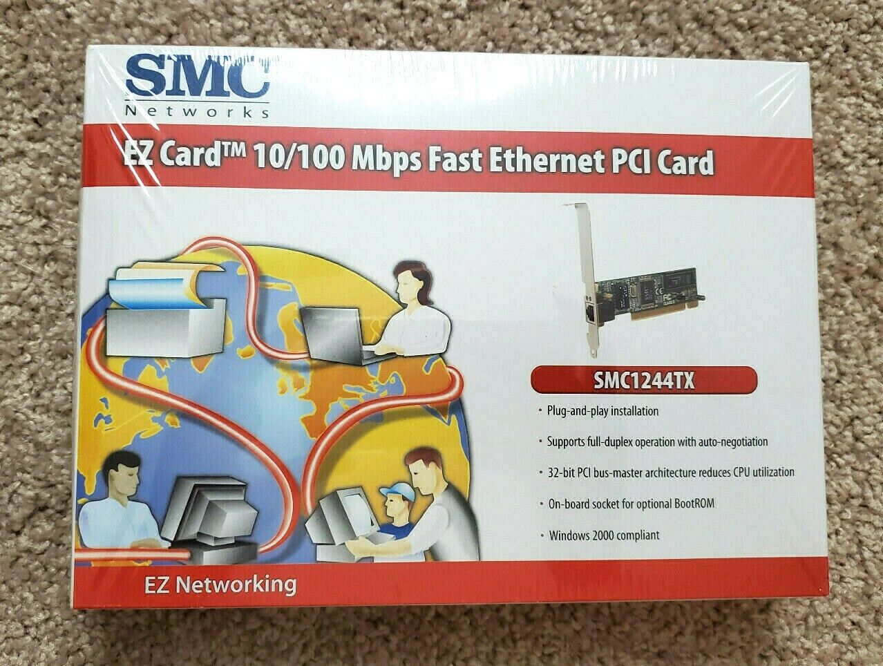 SMC Networks SMC1244TX EZ Card 10/100 Mbps Ethernet PC Card - Vintage Sealed New