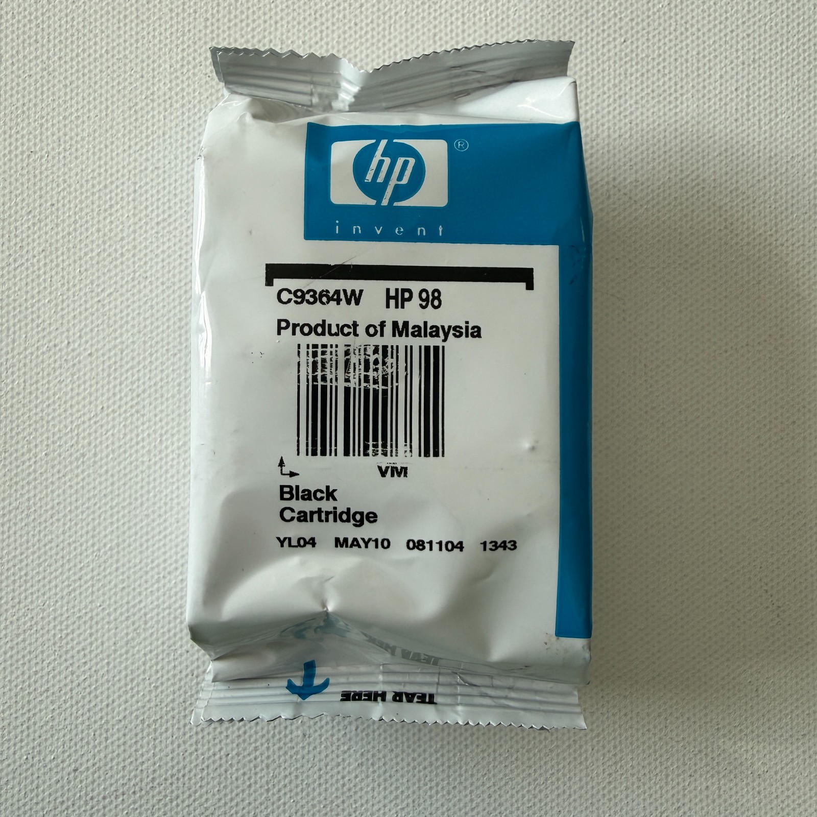 HP 98 Black Ink Cartridge EXPIRED BUT SEALED