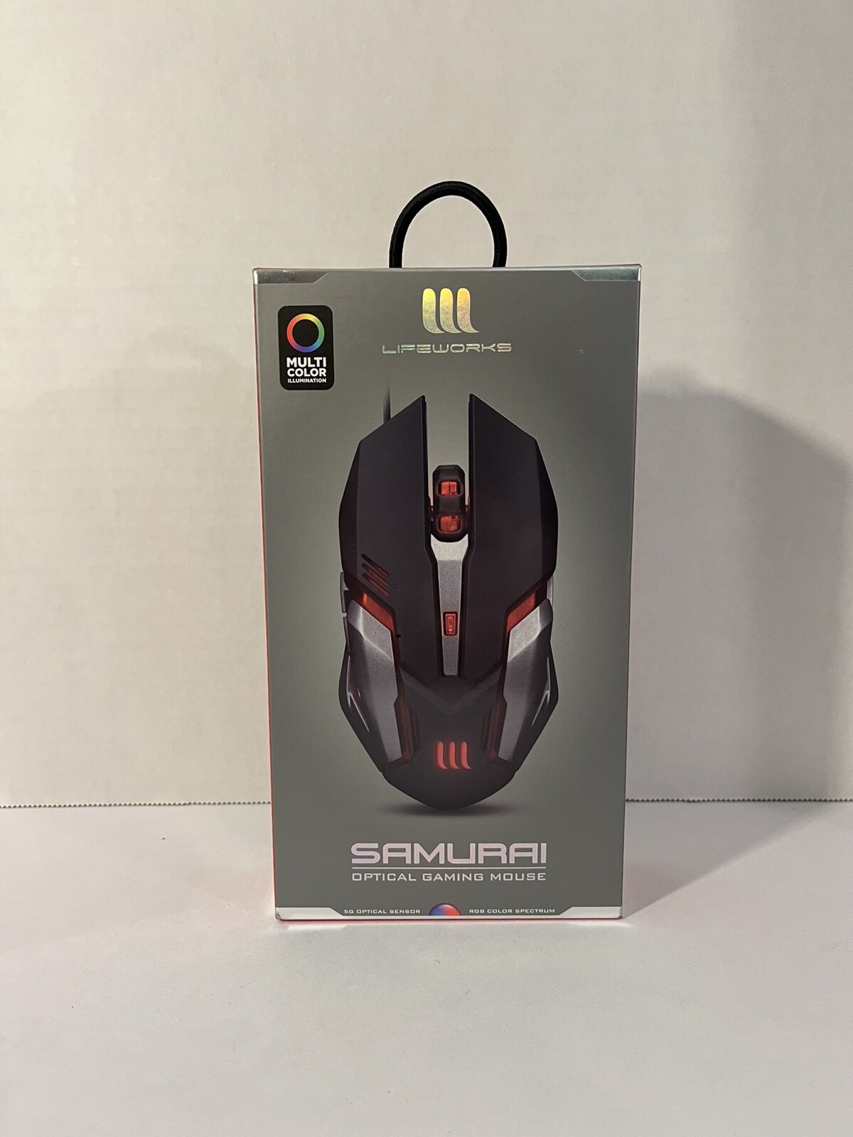 Lifeworks Samurai Optical Gaming Mouse Multi Color LW-BL-GM1000B NEW & SEALED