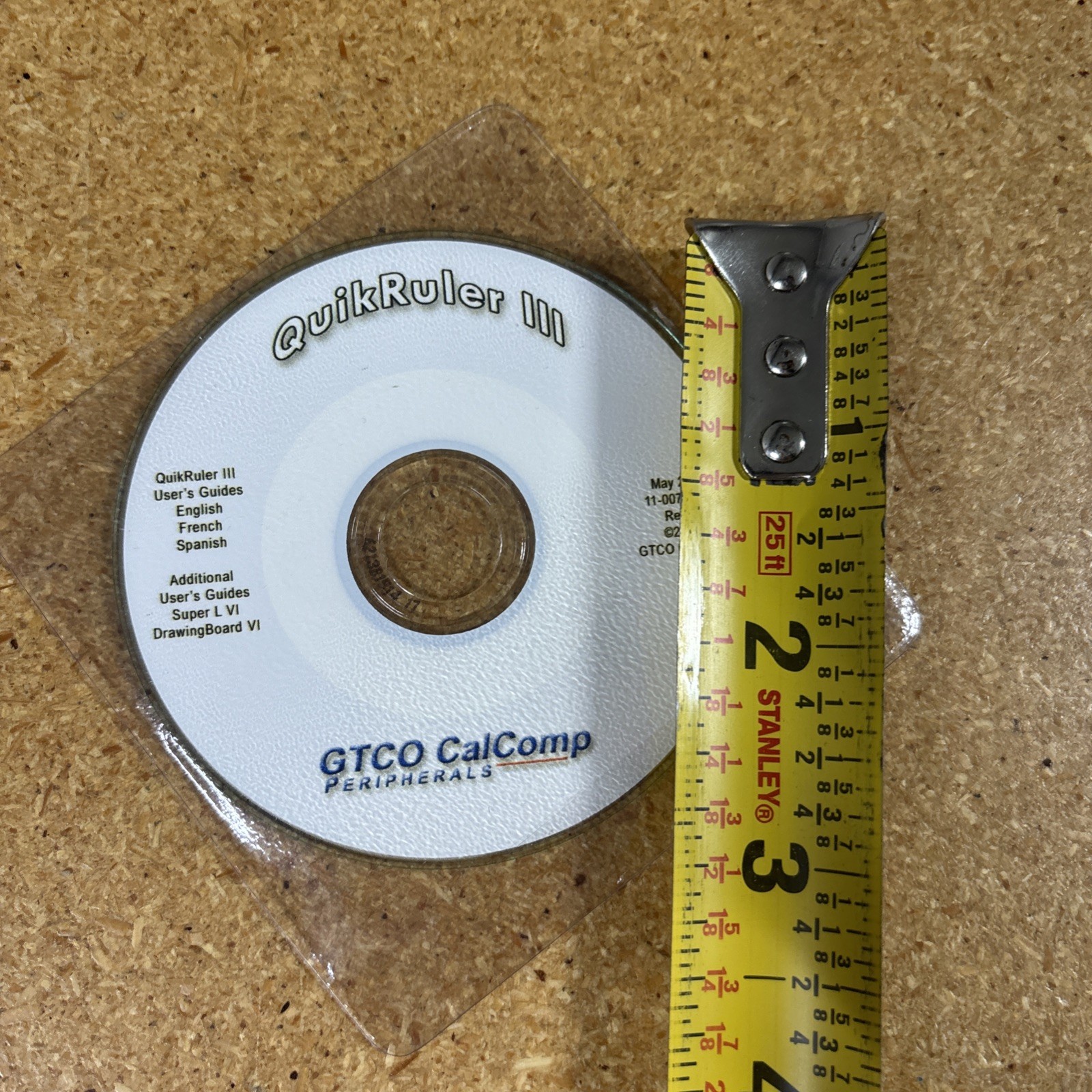 GTCO CALCOMP Quikruler 3 III User Guide Mini CD #s4