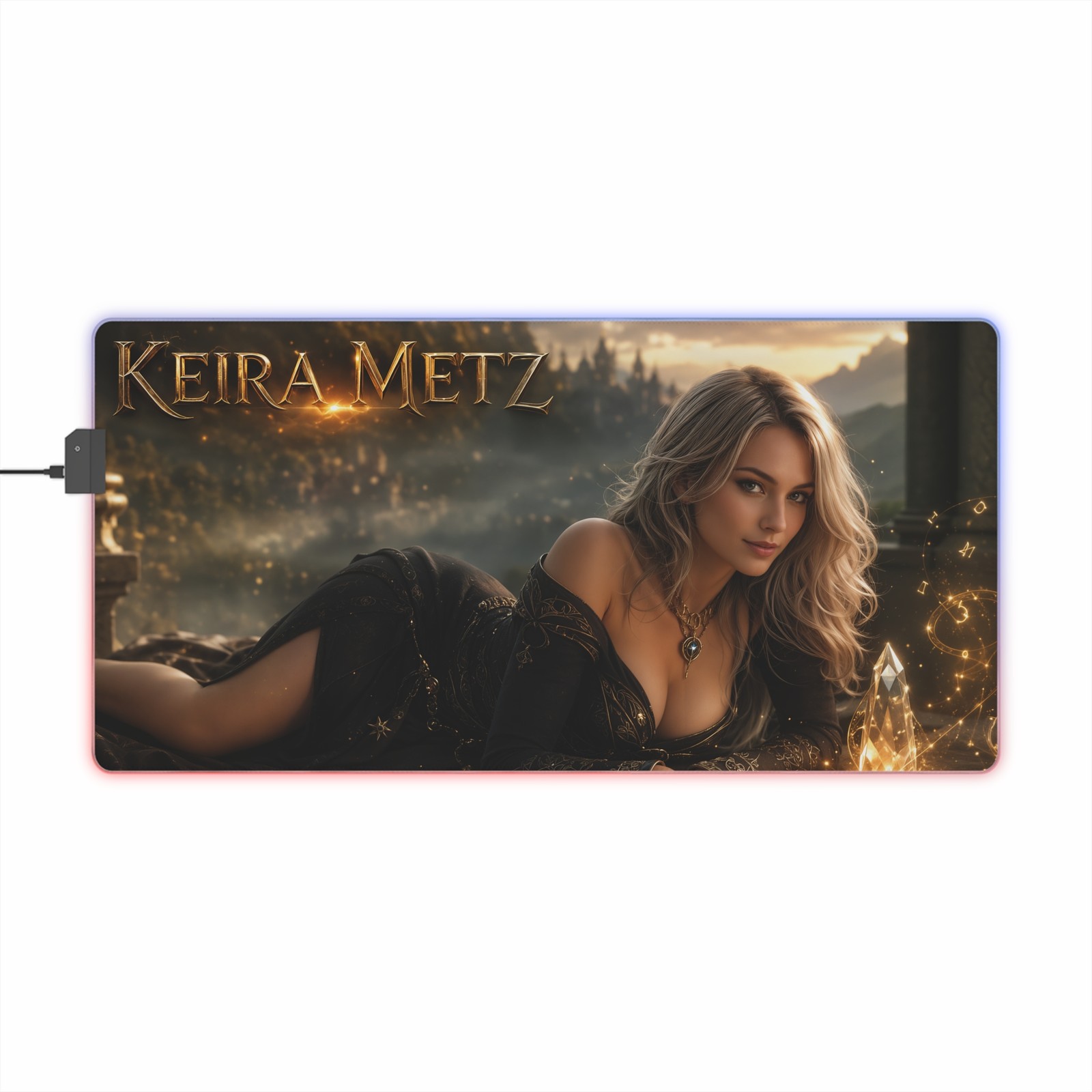 PC Gamer Desk Mat Keira Metz RGB LED Mouse Pad Gaming Playmat Room Decor