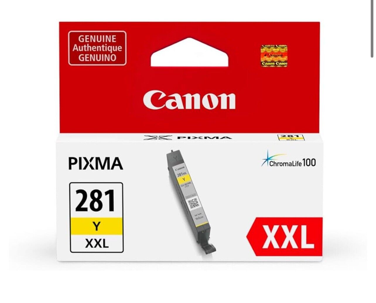 Canon 1982C001 (CLI-281XXL) Yellow Extra High Yield Ink Cartridge