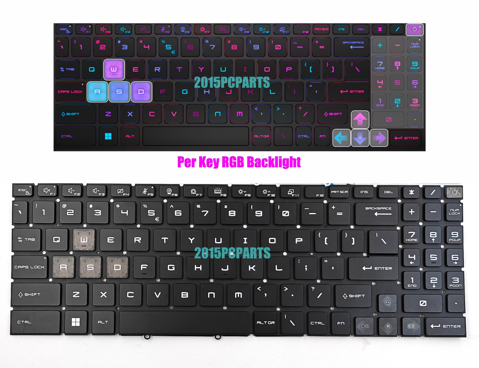 New MSI Vector 17 HX A13VHG A14VFG A14VGG A14VHG Keyboard Per-Key RGB Backlit US