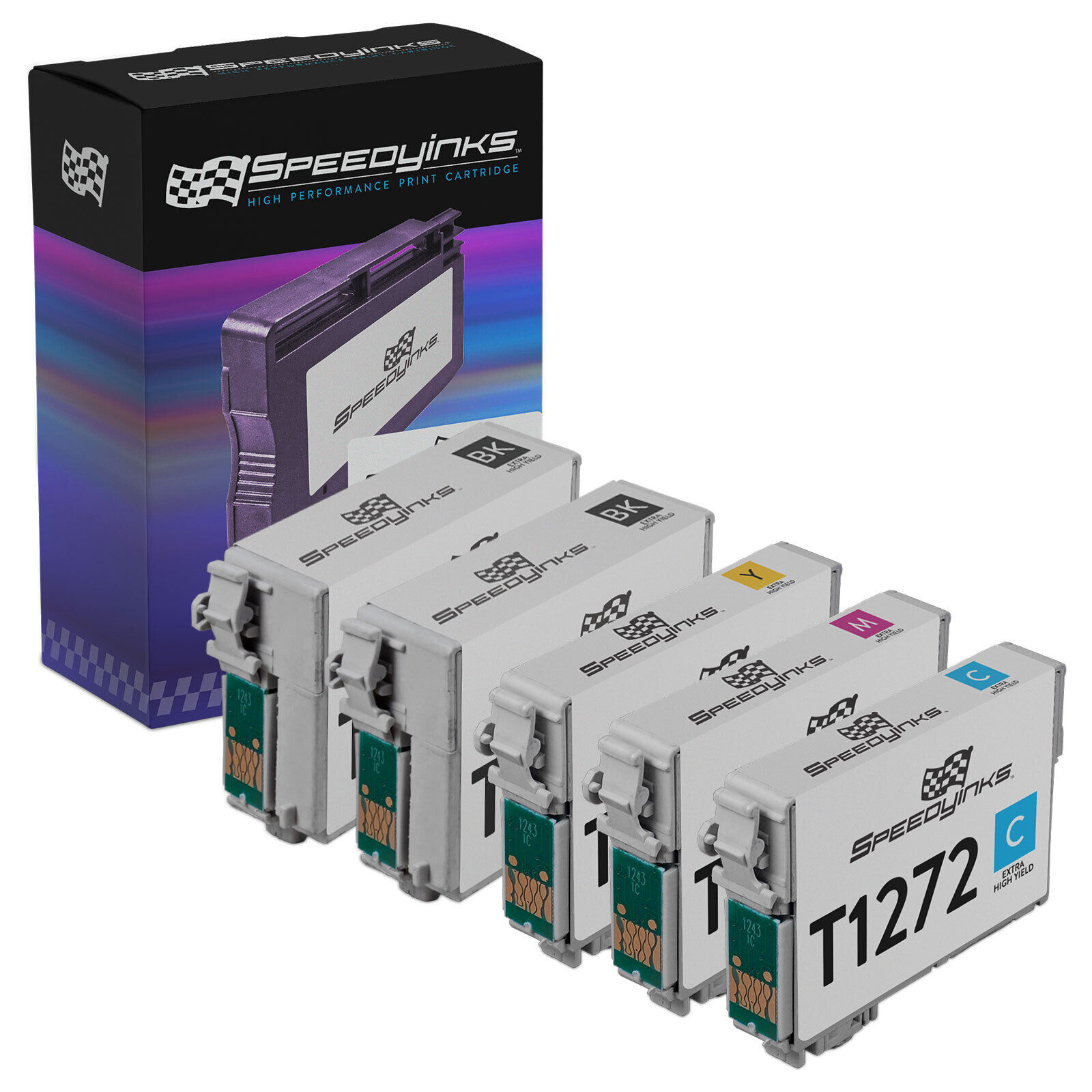 Reman Ink Cartridge set of 5 for Epson T127120 T127220 T127320 T127420 T127