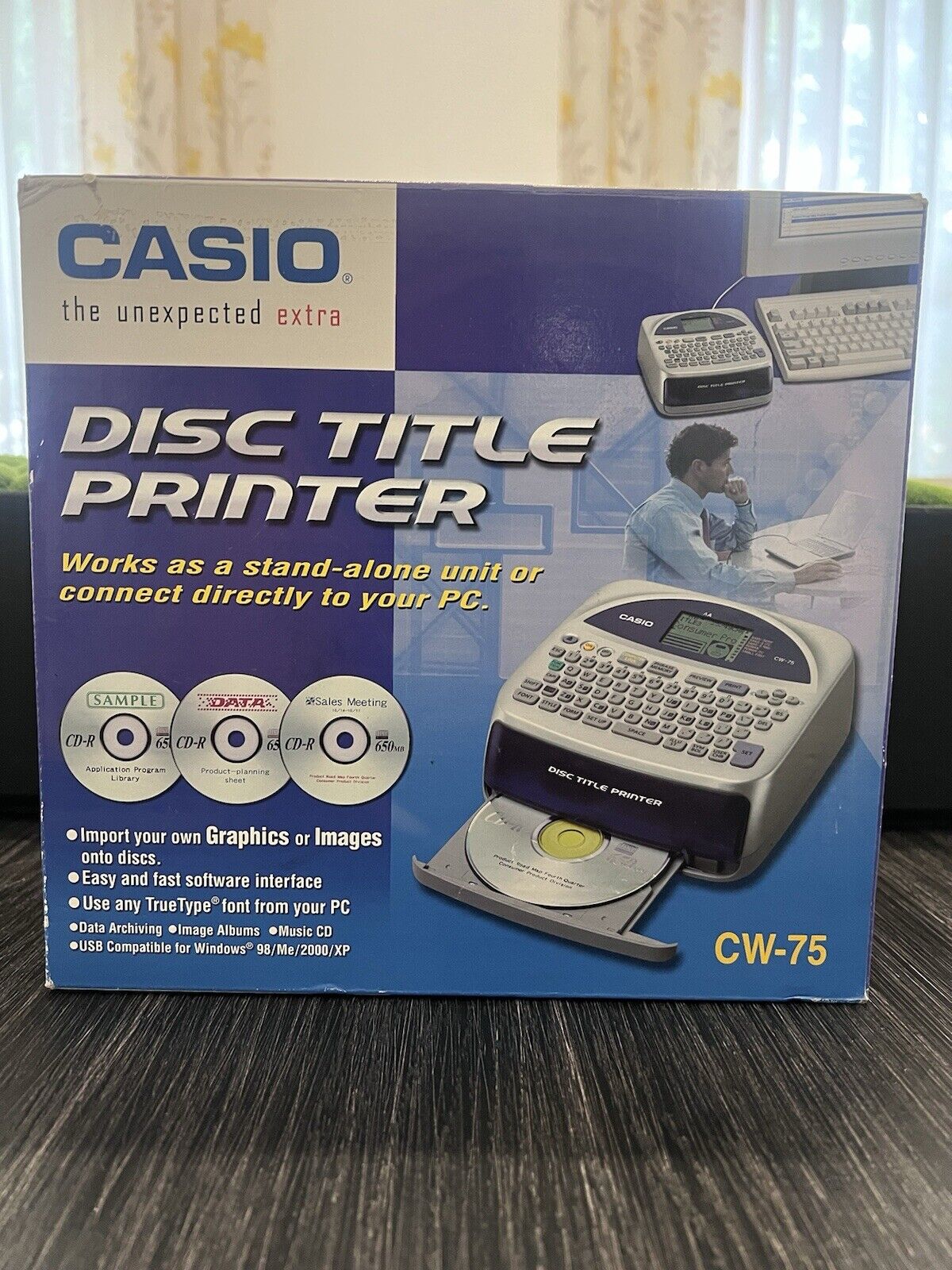 Casio Disc Title Printer CW-75 Qwerty Keyboard-new In Box