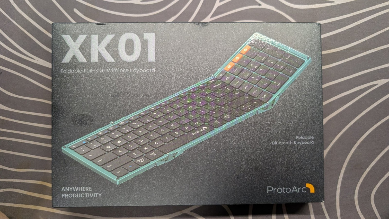 ProtoArc XK01 Foldable Bluetooth Keyboard Green Tri-Fold Full Size 105-Key
