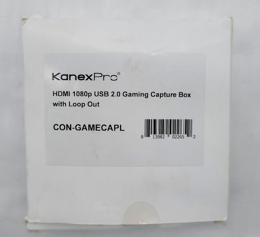 Kanexpro HDMI 1080P USB 2.0 Gaming Capture Box With loop out KACGAMECAPL