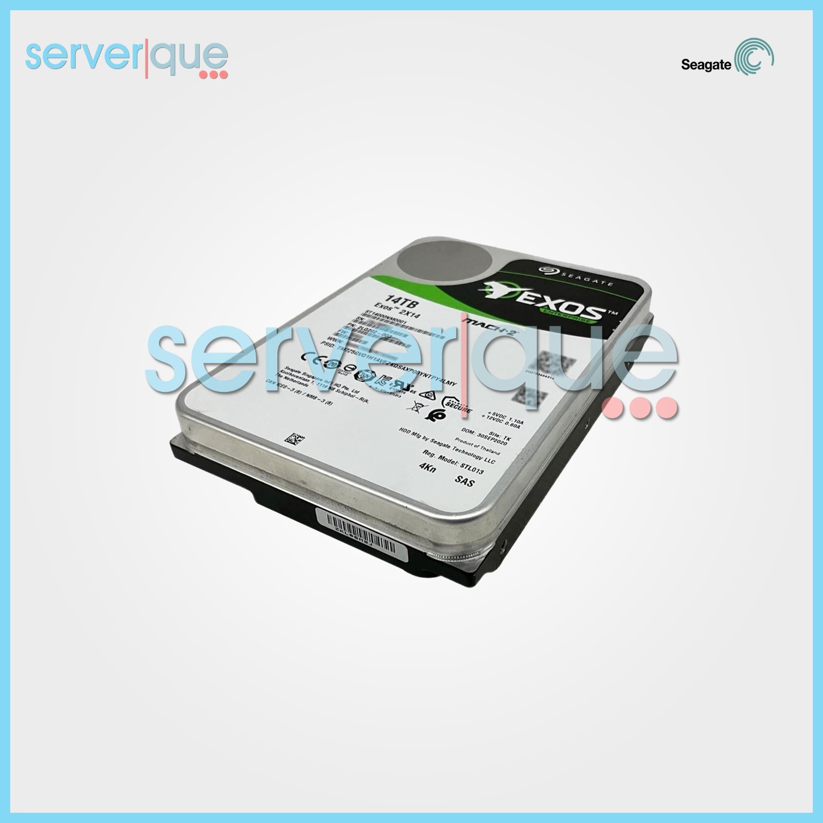 Seagate ST14000NM0001 Exos 2X14 14TB 3.5 SAS 7.2K 12Gbps MACH.2 4Kn Internal HDD