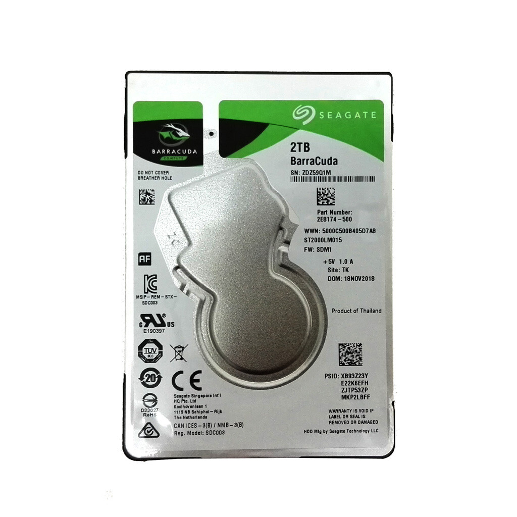 FIT FOR Seagate Barracuda 2TB ST2000LM015 5400RPM SATA 2.5" Internal Hard Drive