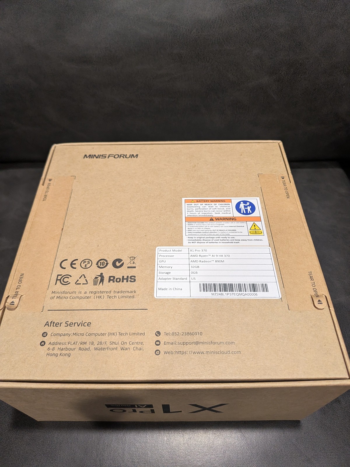MINISFORUM AI Mini PC X1 Pro-370 AMD Ryzen AI 9 HX 370 with 32GB DDR5 ram