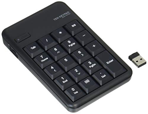 ELECOM USB-A Numeric Keypad with Wireless Receiver Membrane Type 10