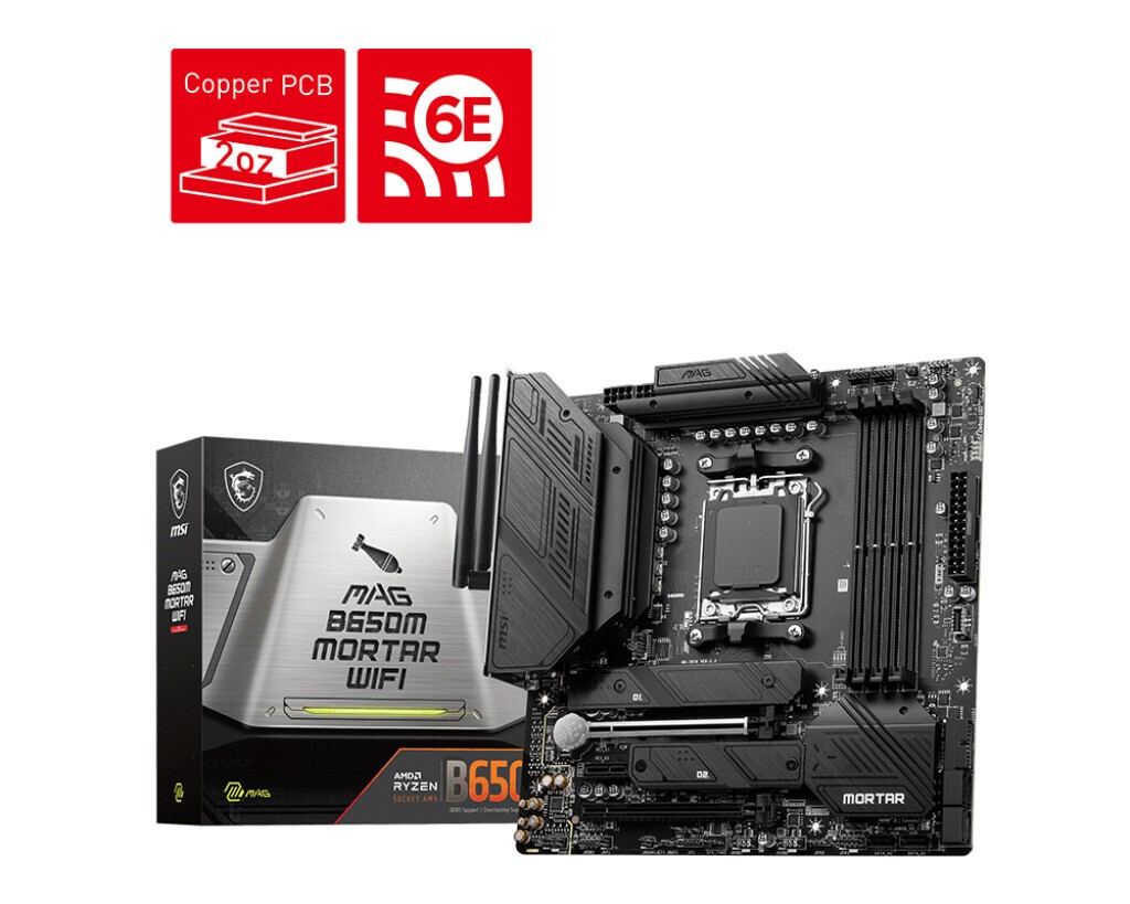 MSI MAG B650M MORTAR DDR5 WIFI AM5 Support AMD Ryzen 7000 series