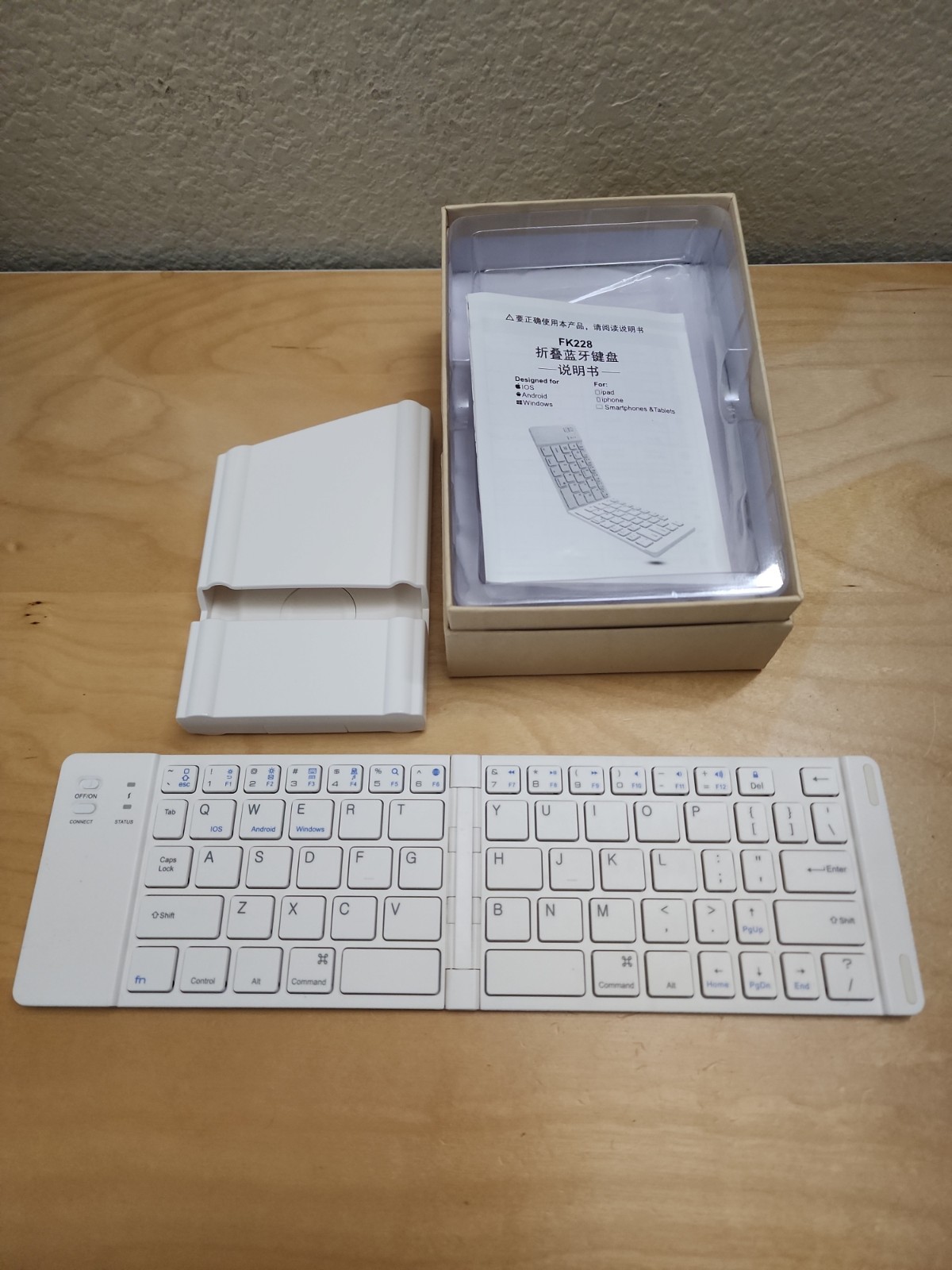 Wireless Foldable Mini Keyboard 3-System Compatible for Tablet/Phone/Laptop