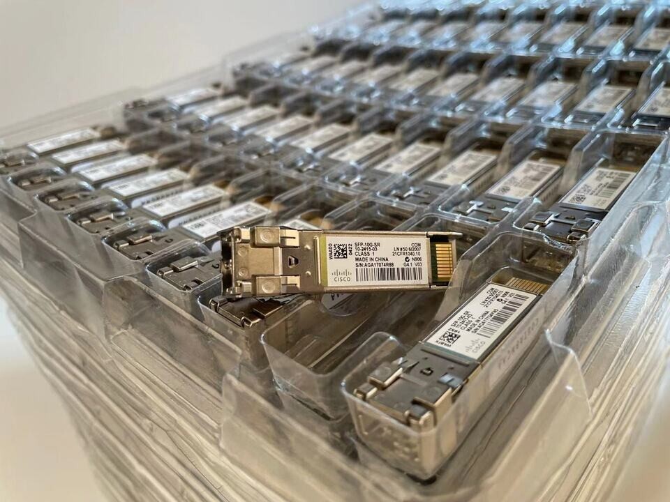 2x Genuine Cisco SFP-10G-SR 10-2415-02/03 SFP+ 10Gb Transceiver 60D WRTY