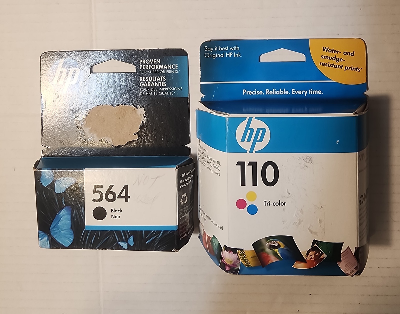 Genuine HP 564 Black & Tri-Color Ink 110 Cartridges  - EXP 08/2018 & 11/2010
