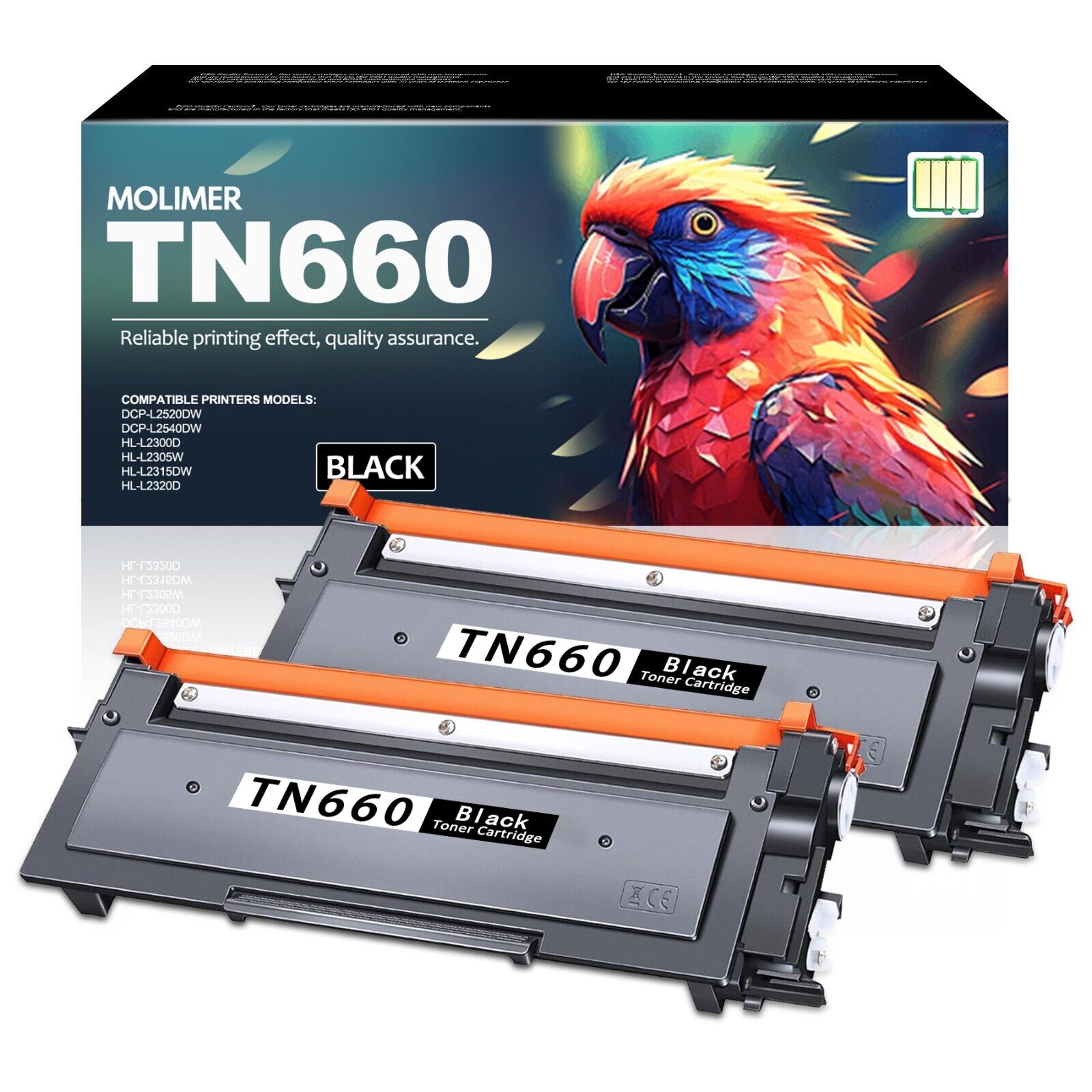 High Yield TN660 Toner Replacement for Brother TN660 TN630  HL-L2300D Printer 